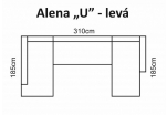 Alena do U - standardní velikost nebo na míru dle dodaných rozměrů