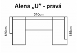 Alena do U - standardní velikost nebo na míru dle dodaných rozměrů